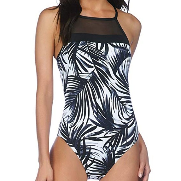 RALPH LAUREN Palm-Print One-Piece Swimsuit - Picture 2 of 6